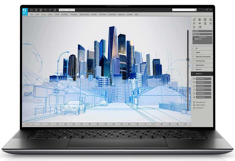 Dell Precision 5560 11th Gen Intel(R) Core(TM) i7-11850H 32GB DDR4 NVIDIA T1200 Mobile 4 GB 512 GB NVMe SSD 15,6” FHD Grade A+