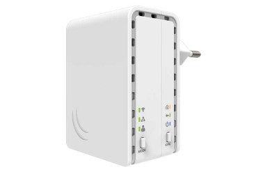 MikroTik PWR-LINE AP power adapter with N300 access point